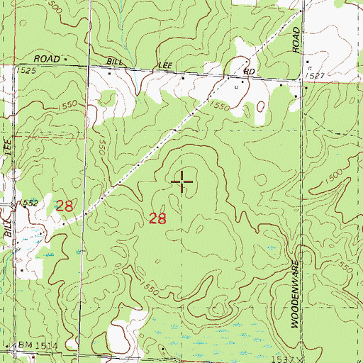 Topographic Map of Town of Rock Falls, WI