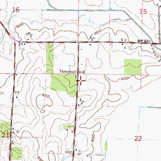 Topographic Map of Town of Rutland, WI