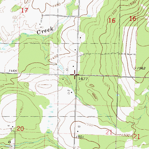 Topographic Map of Town of Schley, WI