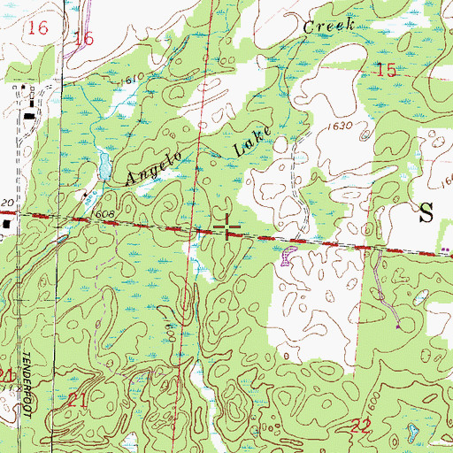 Topographic Map of Town of Stella, WI