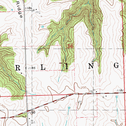 Topographic Map of Town of Sterling, WI