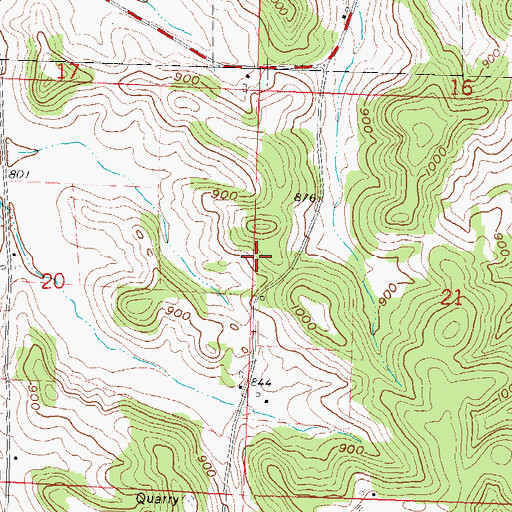 Topographic Map of Town of Troy, WI