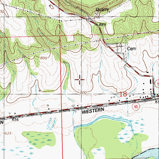 Topographic Map of Village of Wauzeka, WI