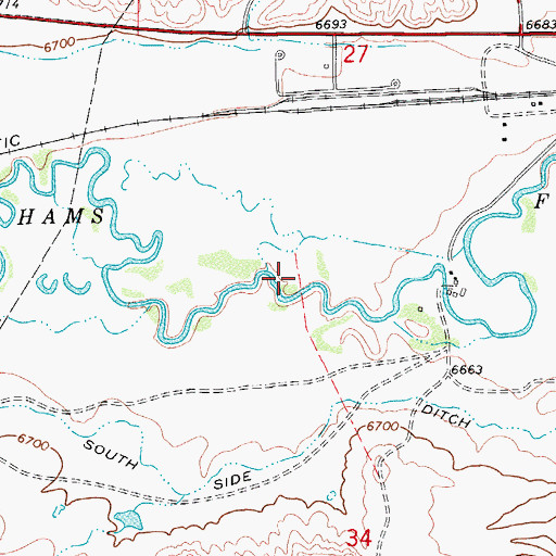 Topographic Map of Kidman Well Canal, WY