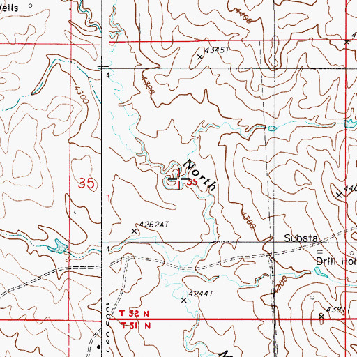 Topographic Map of Al Creek, WY