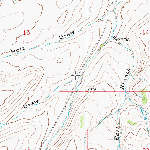 Topographic Map of Alma Holt Draw, WY
