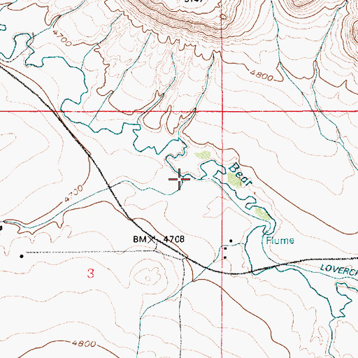 Topographic Map of Badger Branch, WY