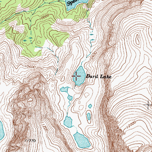 Topographic Map of Bard Lake, WY