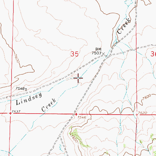 Topographic Map of Barrel Spring Creek, WY