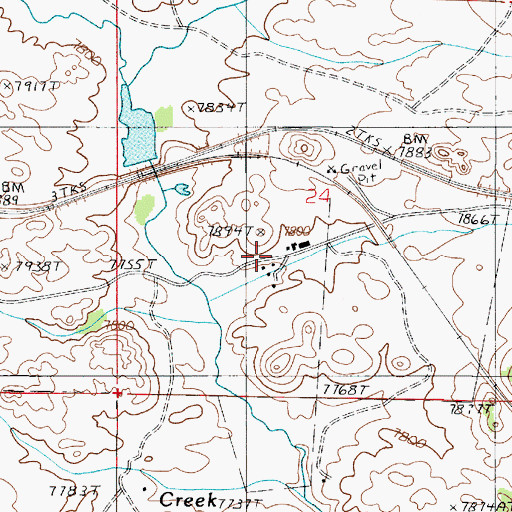 Topographic Map of Bath Ranch, WY