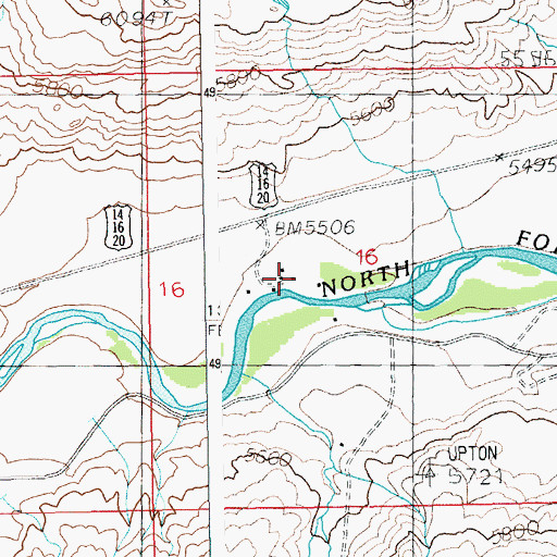 Topographic Map of Broken H Lodge, WY