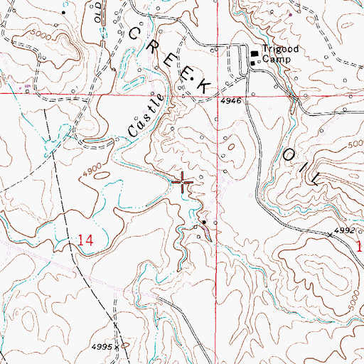 Topographic Map of Brown Draw, WY