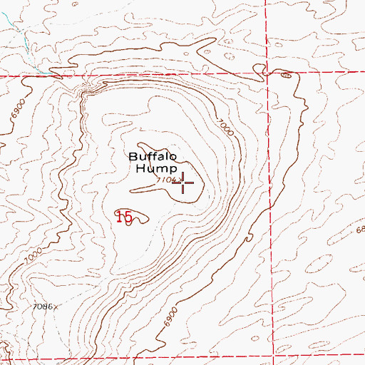 Topographic Map of Buffalo Hump, WY