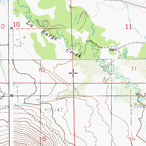 Topographic Map of Burdick Creek, WY