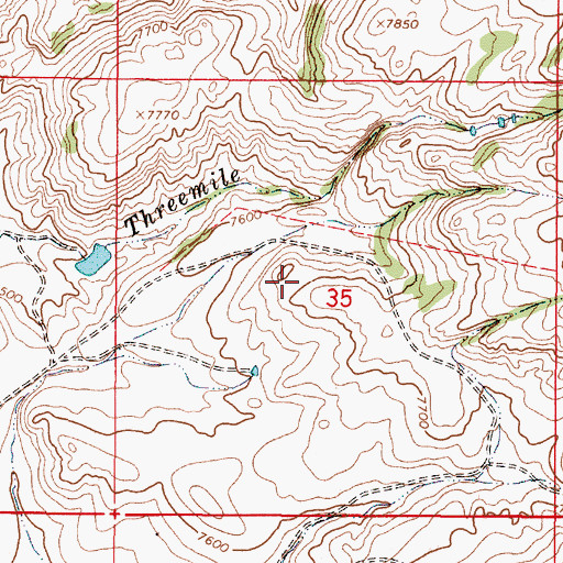 Topographic Map of C P Ranch, WY