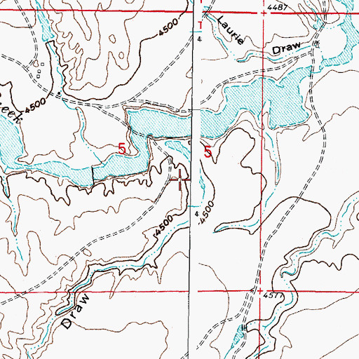 Topographic Map of Campbell Draw, WY