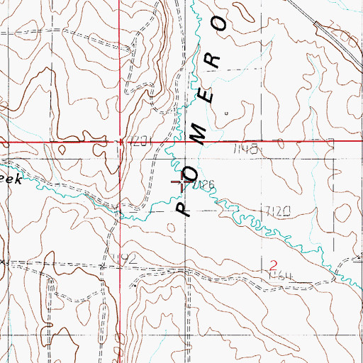 Topographic Map of Carl Creek, WY