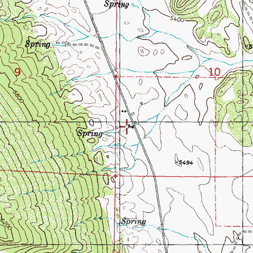Topographic Map of Chubb and Lloyd Ranch, WY