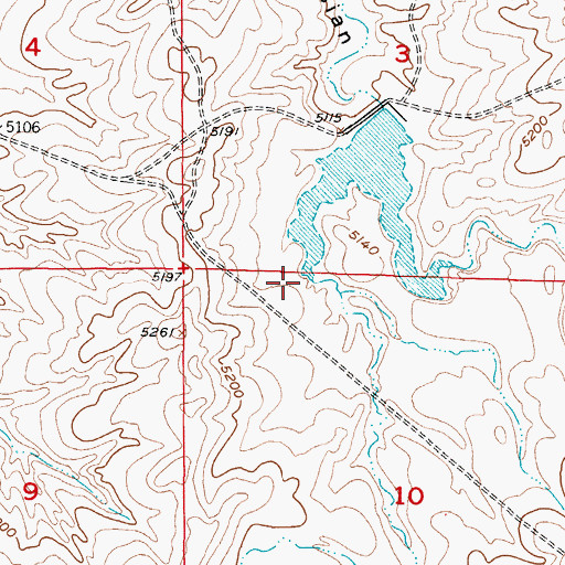Topographic Map of Clark Draw, WY