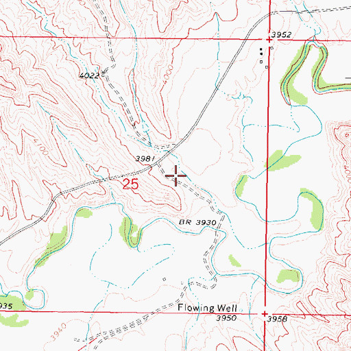 Topographic Map of Clay Draw, WY