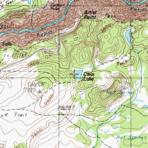 Topographic Map of Clear Lake, WY