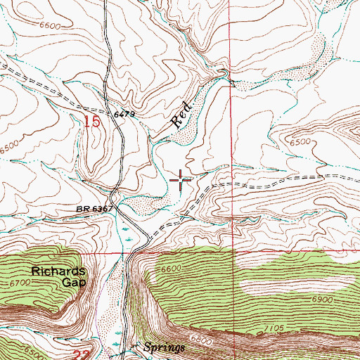Topographic Map of Coal Mine Draw, WY
