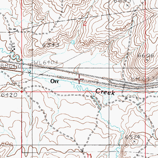 Topographic Map of Collett Creek, WY