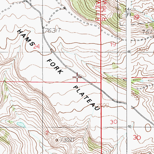 Topographic Map of Colorado River Divide Great Basin, WY