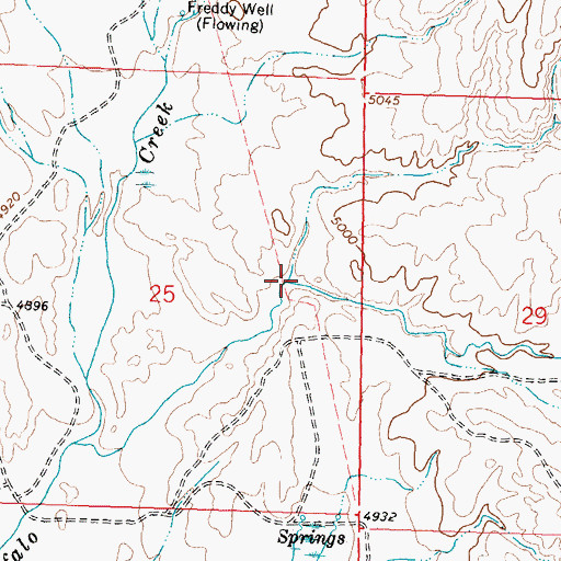 Topographic Map of Cottonwood Draw, WY