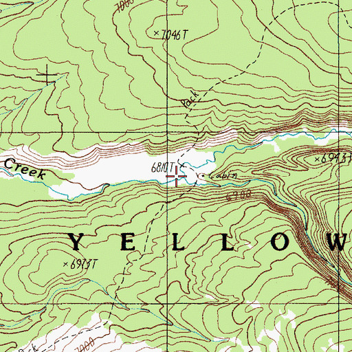 Topographic Map of Cougar Creek Patrol Cabin, WY