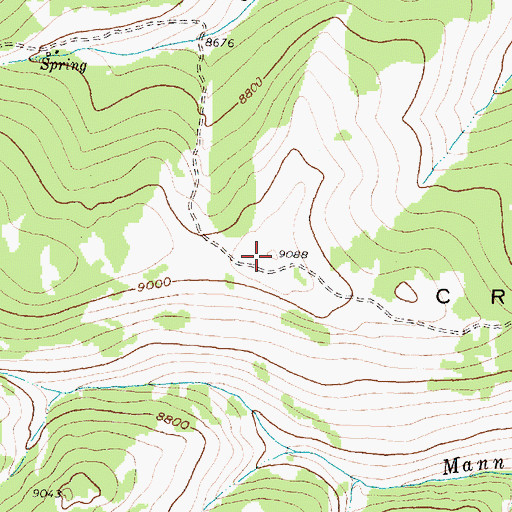 Topographic Map of Crater Ridge, WY