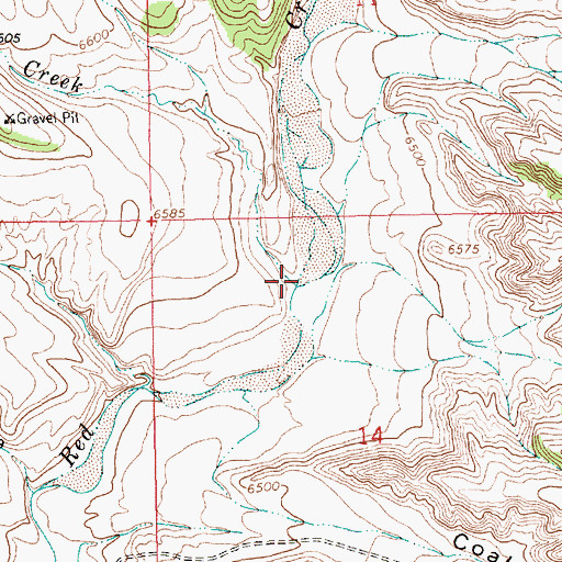 Topographic Map of Daniels Creek, WY
