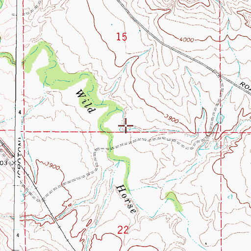 Topographic Map of Deadman Draw, WY