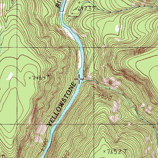 Topographic Map of Deep Creek, WY