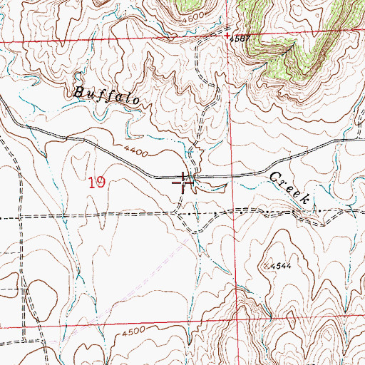 Topographic Map of Deer Canyon, WY