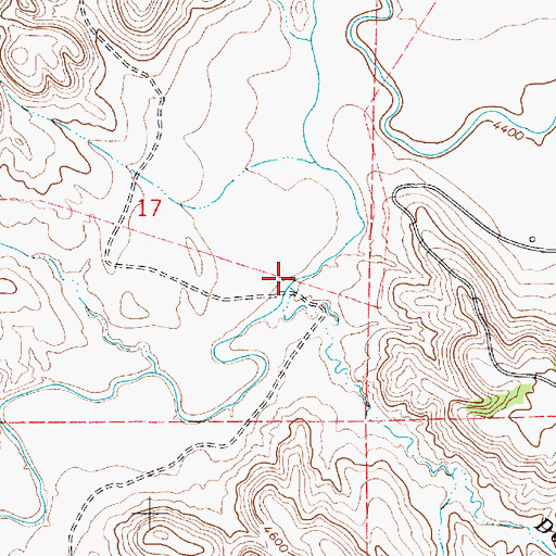 Topographic Map of Deer Creek, WY