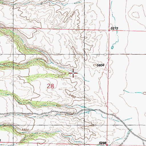 Topographic Map of Devoe Canyon, WY
