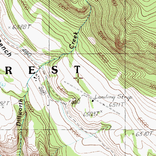 Topographic Map of Dillworth Bench, WY