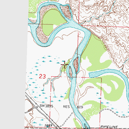Topographic Map of Dobie Creek, WY