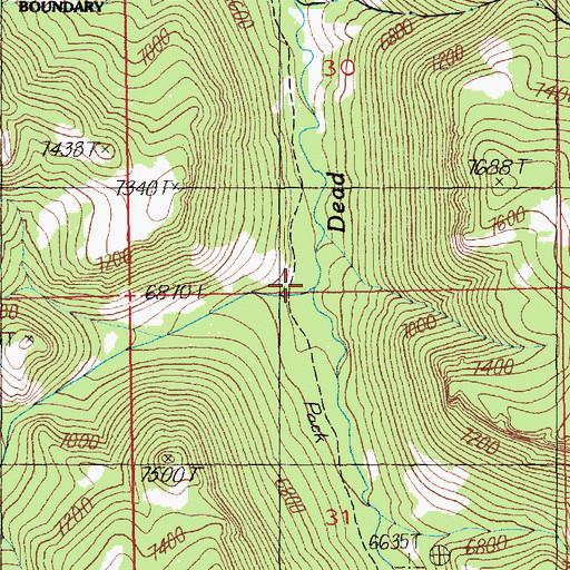 Topographic Map of Dry Fork, WY