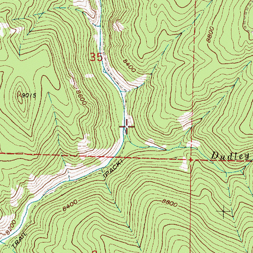 Topographic Map of Dudley Creek, WY