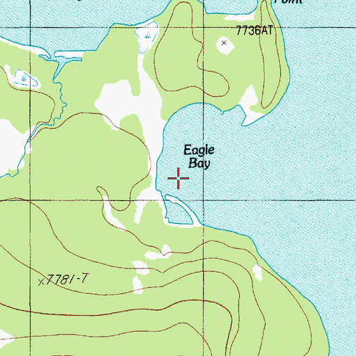 Topographic Map of Eagle Bay, WY