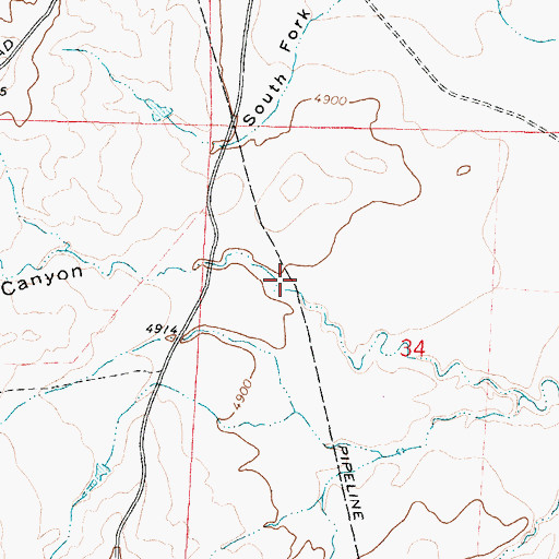 Topographic Map of Eagle Canyon, WY