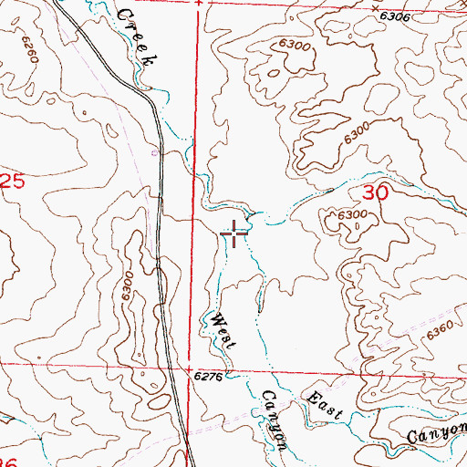 Topographic Map of East Canyon Creek, WY