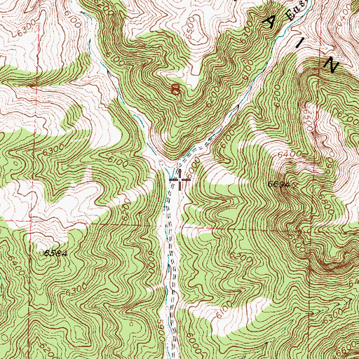 Topographic Map of East Fork Lysite Creek, WY