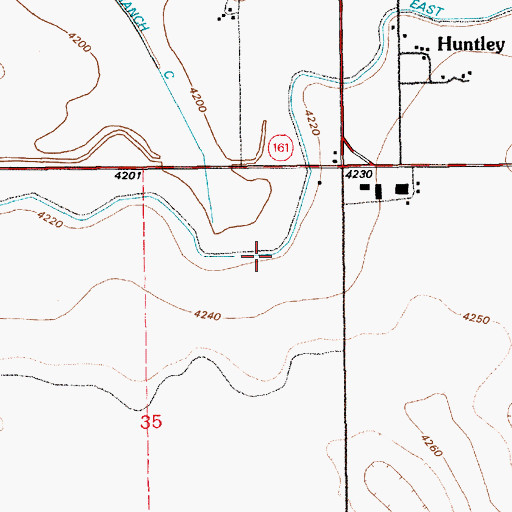 Topographic Map of East Springer Main Lateral, WY
