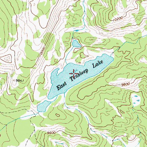 Topographic Map of East Tensleep Lake, WY