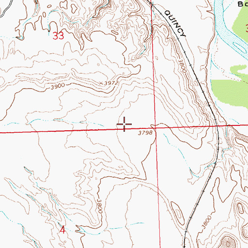 Topographic Map of Eberhard Ranch, WY