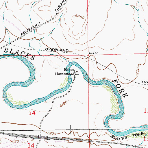 Topographic Map of Eckes Homestead, WY