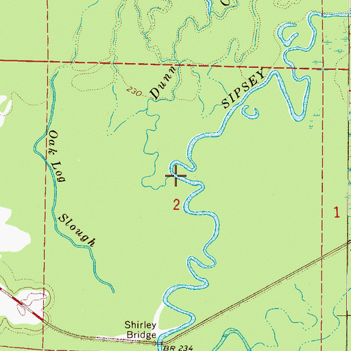 Topographic Map of Dunn Creek, AL
